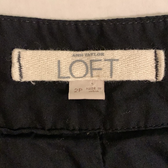 Ann Taylor Loft Black Eyelet A- Line Skirt Size 2 Petite - Picture 4 of 5